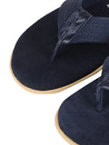 Men Suede with Leather Thong - NAVY/NAVY