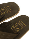 Men Suede with Leather Thong - ARMY GREEN/OLIVE