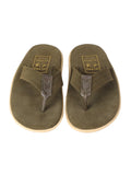 Men Suede with Leather Thong - ARMY GREEN/OLIVE