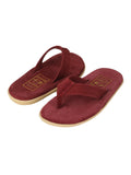 Men Suede Thong - BURGUNDY SUEDE