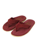 Men Suede Thong - BURGUNDY SUEDE