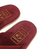 Men Suede Thong - BURGUNDY SUEDE