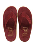 Men Suede Thong - BURGUNDY SUEDE