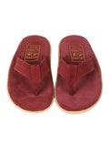 Men Suede Thong - BURGUNDY SUEDE