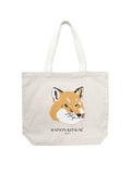 FOX HEAD TOTE BAG_ECRU