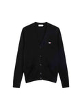 M_TRICOLOR FOX PATCH CLASSIC CARDIGAN_BLACK