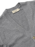 M_CLASSIC CARDIGAN TRICOLOR FOX PATCH_GREY MEL