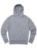 W_HOODIE DOUBLE FOX HEAD_GREY MELANGE