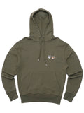 W_HOODIE DOUBLE FOX HEAD_KHAKI