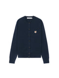 W_FOX HEAD PATCH ADJUSTED R-NECK CARDIGAN_NAVY MEL