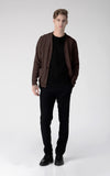 Men V-Neck Cardigan_Cocoa Brown